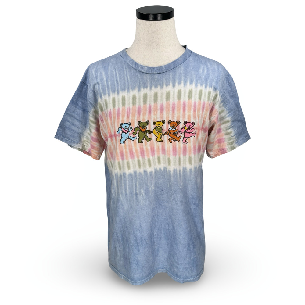Sundog Grateful Dead Dancing Bears T-Shirt Men’s Large Blue Tie-Dye Band Tee